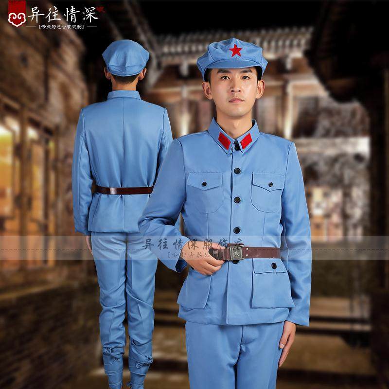 红军服八路军新四军服装话剧舞台大合唱演出服八角帽影视革命军装