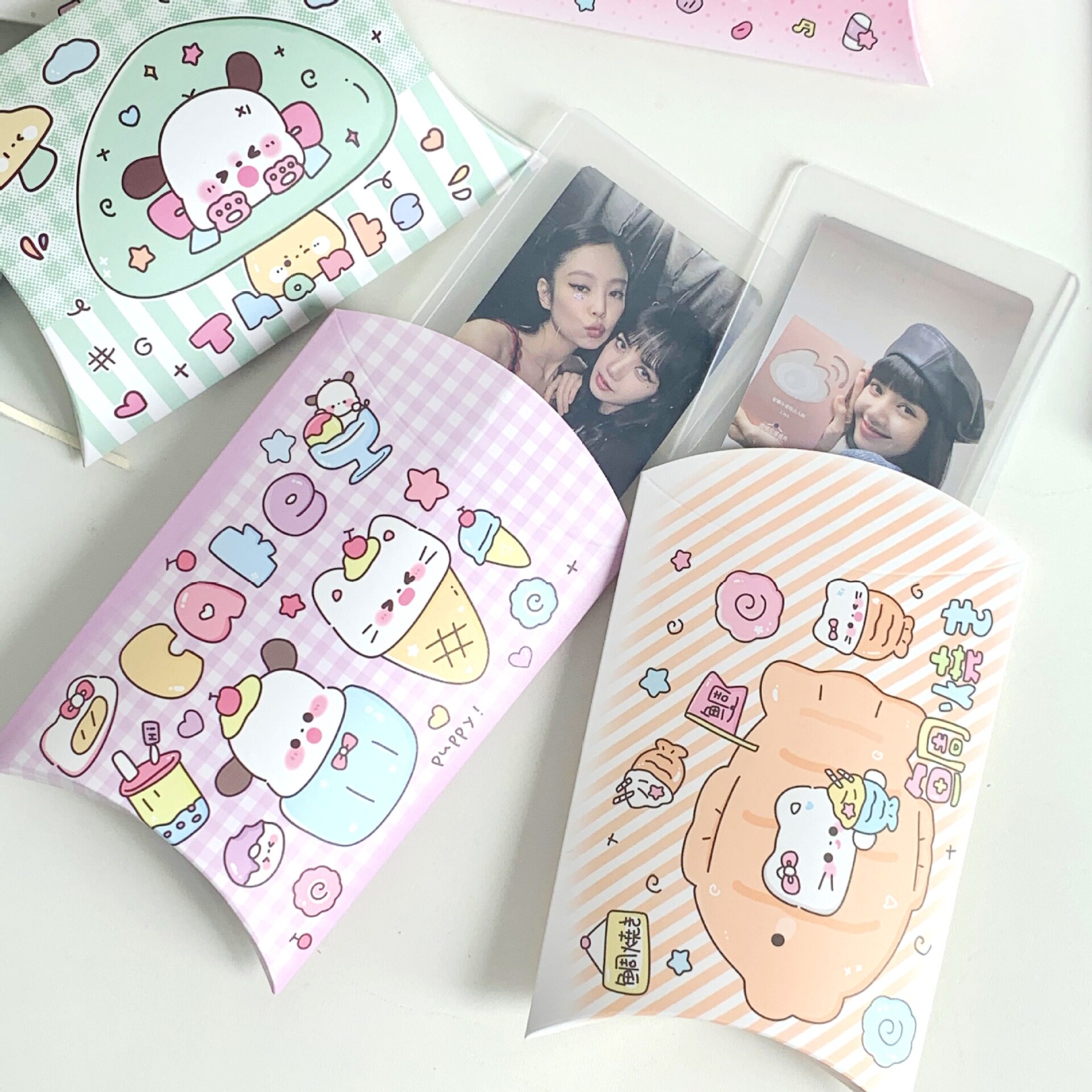 ins韩系可爱小礼物折叠纸盒枕头礼品喜糖盒出卡打包材料包装盲袋