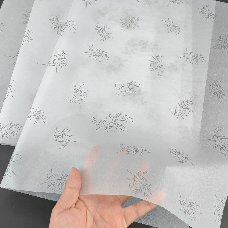 高级感素雅叶子雪梨纸简约礼品衣服装包装飞机礼物盒子打底内衬纸图片