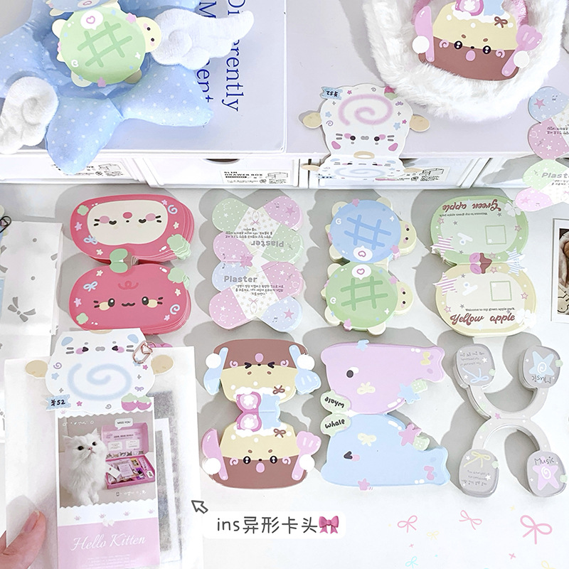 可爱异形卡头爱豆小卡谷子打包材料谷美饰品烘焙礼物diy包装卡片