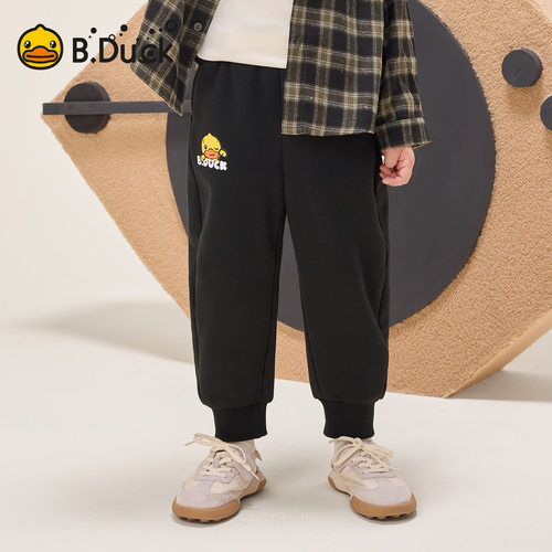 B.Duck小黄鸭儿童休闲保暖针织裤冬季新款束脚运动裤 BF5563923