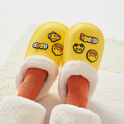 男女童新款防滑居家加绒拖鞋