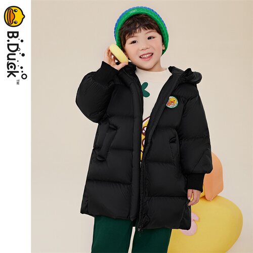 B.Duck小黄鸭童装儿童羽绒服冬季男女童中长款保暖外套 BF5416029