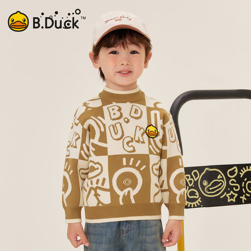 B．Duck卡通风普通毛线无男