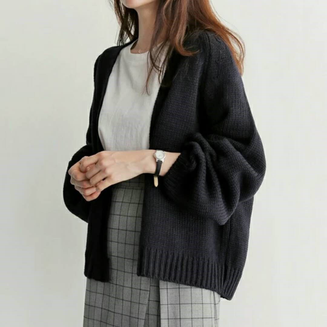 2019秋冬新款韩版chic风慵懒宽松短款针织开衫毛衣外套女学生上衣在类目 女装/女士精品, 毛衣中 - 来自Buy2taobao.com提供专业的淘宝代购服务