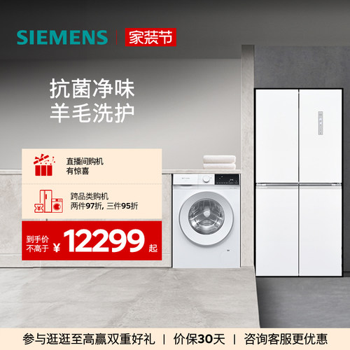 西门子十字门冰箱+10kg洗衣机