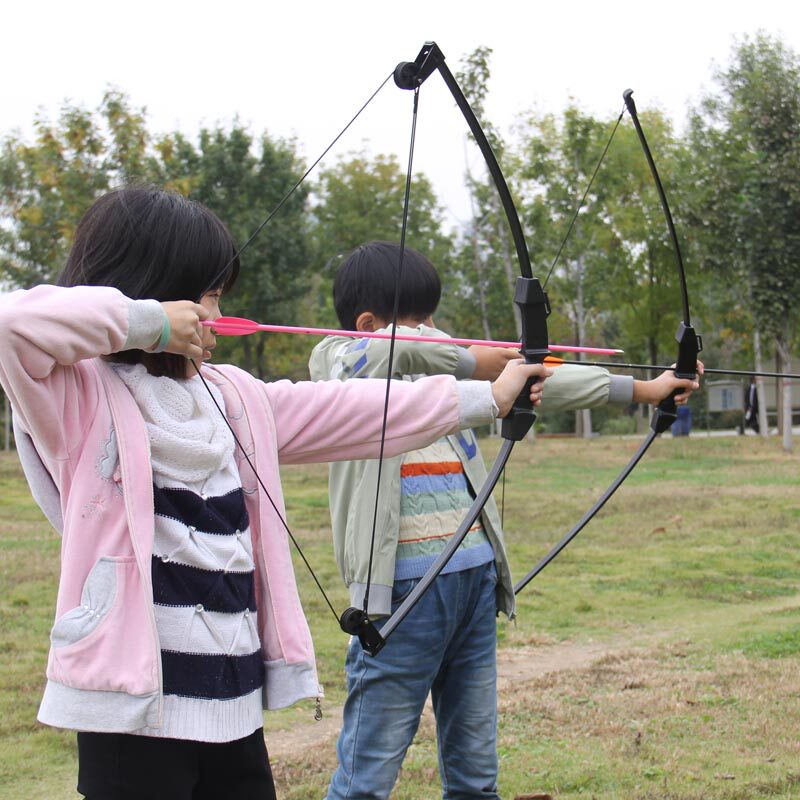 儿童弓箭套装射击射箭运动玩具直拉滑轮亲子竞技比赛安全男孩吸盘