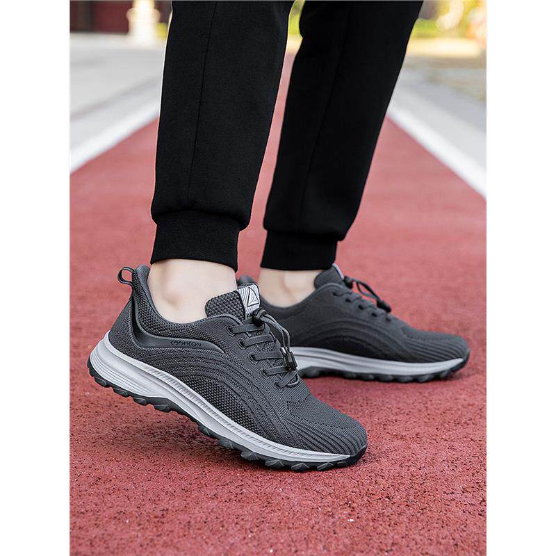 特大码男鞋春秋轻便45宽胖脚46加肥加大48码减震运动中老年爸爸鞋