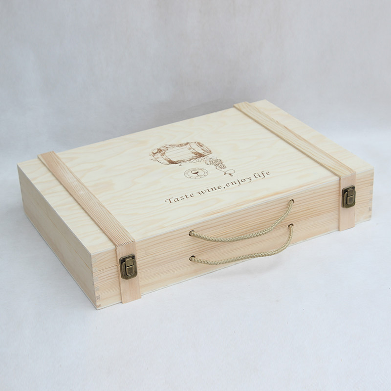 红酒盒木盒六支红酒盒子礼盒包装盒葡萄酒箱洋酒盒实木木箱定做