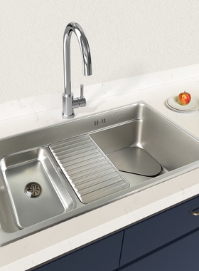 白鸟国潮系小米粒压纹304不锈钢全套家用厨房单槽HE62411-DM