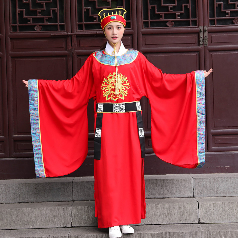 祭孔大典孔子诞辰八佾舞古装汉服 民间祭祀服装中国风成人礼古装