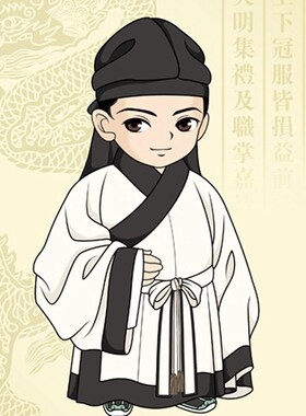 浩然巾首服帽明制幅巾汉服帽男深衣古装包头帽黑色舞台优雅头巾帽