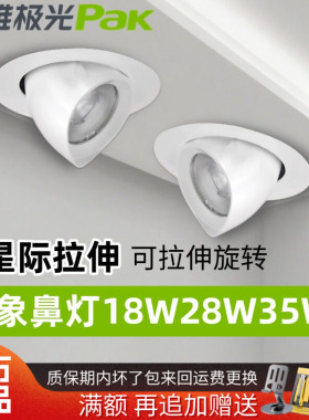 三雄极光象鼻灯服装店专用led射灯星际拉伸天花led嵌入式店铺商用