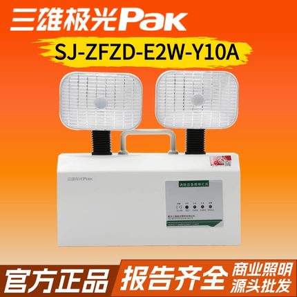 led消防应急双头应急灯工程应急照明灯sj-zfzd-b2w-y10a
