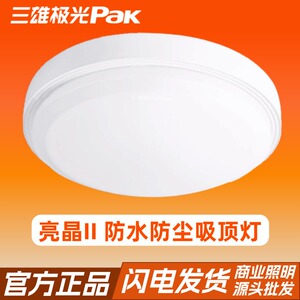 三雄极光led三防吸顶灯亮晶2商铺