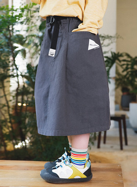 【山31】儿童半身裙2025秋季款女童日系工装裙子中大童宽松a字裙
