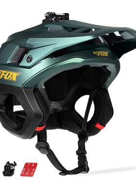 BATFOX登山自行车安全帽男AM速降越野3/4安全帽单车女半盔骑行装