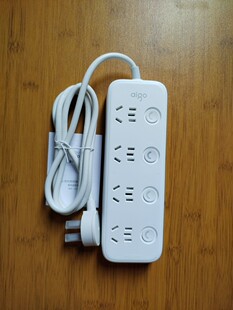 突破爱国者aigo插座插排插线板四位分控开关独立开关1.8米特惠