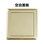 ABB开关插座德逸金色空白面板白板86