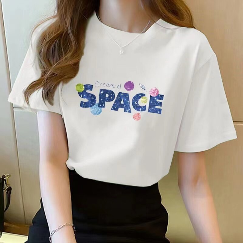 2026夏季新款休闲百搭减龄短袖t恤女纯棉韩版宽松显瘦打底衫上衣