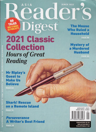 区域包邮 READER'S DIGEST ASIA 读者文摘 亚洲版 2021年1月 杂志英文原版