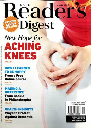 区域包邮 READER'S DIGEST ASIA 读者文摘 亚洲版 2019年12月 杂志英文原版