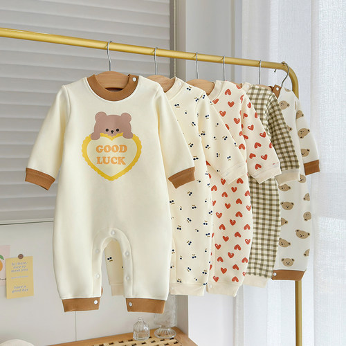 宝宝加绒保暖长袖哈衣