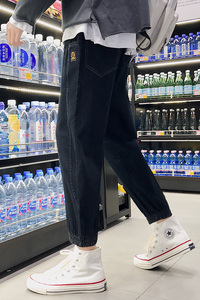 秋季男士宽松束脚哈伦裤水洗休闲裤P55灰色P58浅蓝P58控价78图片