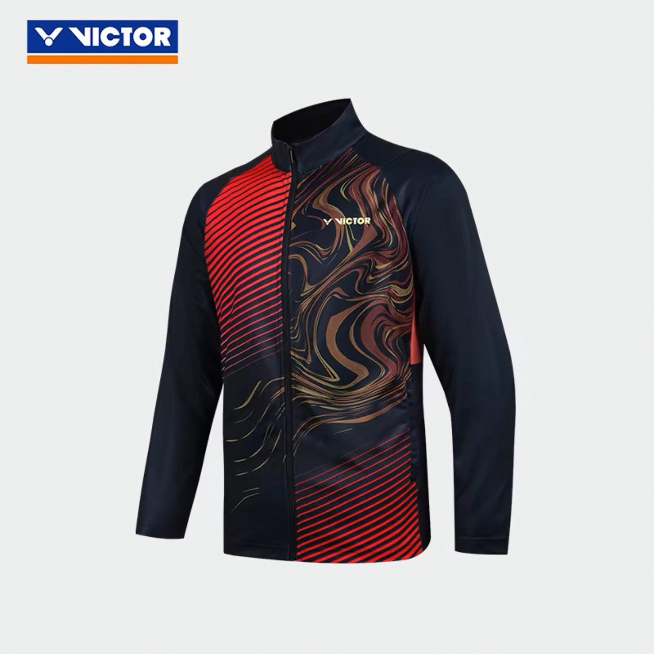 胜利运动外套黑色圆领流行舒适