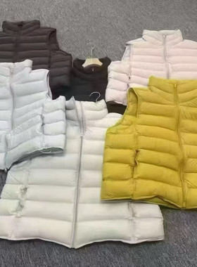 羽绒马甲女白鸭绒2025新款春秋短款韩版外穿立领洋气坎肩背心外套