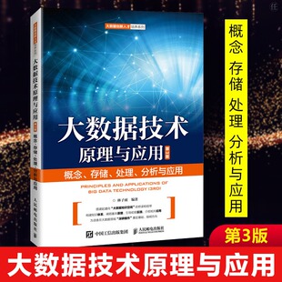 林子雨 第3版 概念存储处理分析与应用 正版 大数据创新人才培养系列技术入门实操教程书籍 大数据技术原理与应用 人民邮电博库网