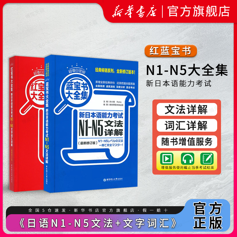 日语N1-N5红蓝宝书词汇+文法详解