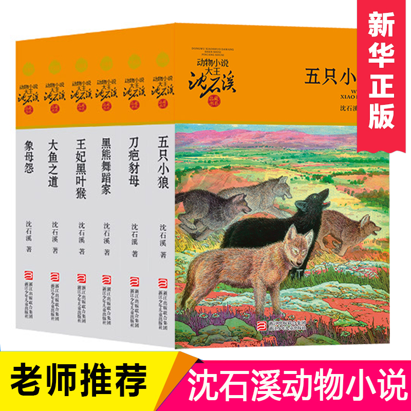 动物小说大王沈石溪品藏书系升级版橙色共6册青少年课外书8-10-12-15岁文学四五六年级小学生读物狼王梦五只小狼刀疤豺狼大鱼之道