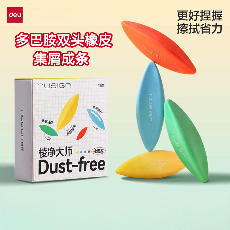 得力纽赛三角无屑易握橡皮擦图片