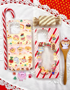 絮小饼only two原创冬日烘焙屋可爱复古童趣双层手机壳圣诞新年iphone17磁吸