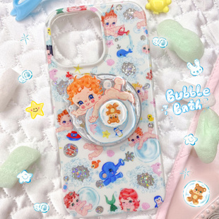 宝宝泡泡浴可爱童趣闪亮磁吸手机壳iphone17双层 two原创 絮小饼 only
