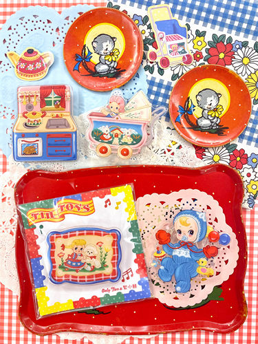 絮小饼昭和童趣怀旧原创气囊支架