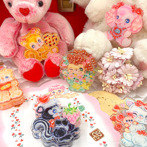 可爱复古甜心亚克力闪闪夹子手帐