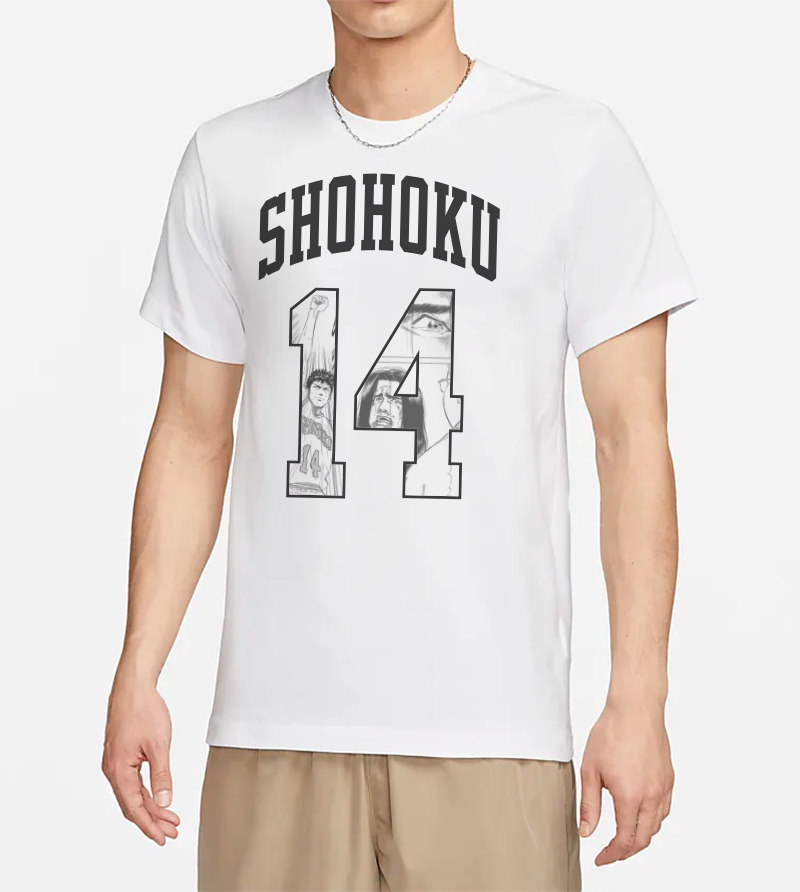 夏季新款灌篮高手shohoku三井14号男圆领短袖运动休闲透气t恤