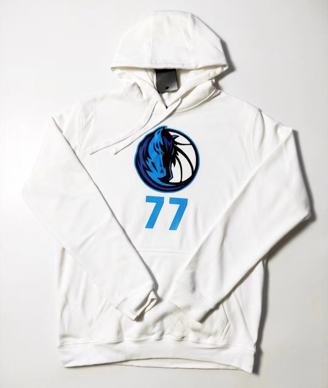 秋冬款男连帽卫衣篮球训练运动休闲宽松保暖独行侠东契奇帽衫外套