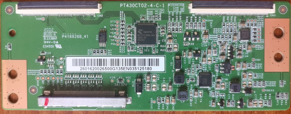 原装乐视D43PFC1N海尔LE43C51X液晶电视逻辑板PT430CT02一4-C-1屏