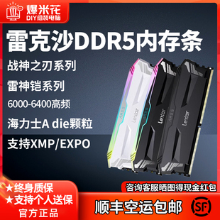 雷神铠6000 16G 6400 雷克沙DDR5内存条战神之刃 32G台式 机海力士