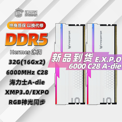 宏碁冰刃c28 ddr5影锋炫光6000/6400/8000 16gx2 24gx2台式机内存