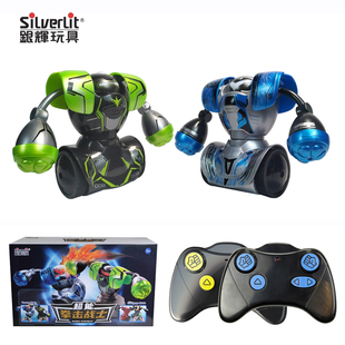 正品银辉遥控拳击对战机器人益智格斗对打架儿童电动玩具礼物充电