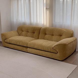 现代简约兰德里沙发客厅复古奶油风直排可拆洗雪尼尔布艺沙发