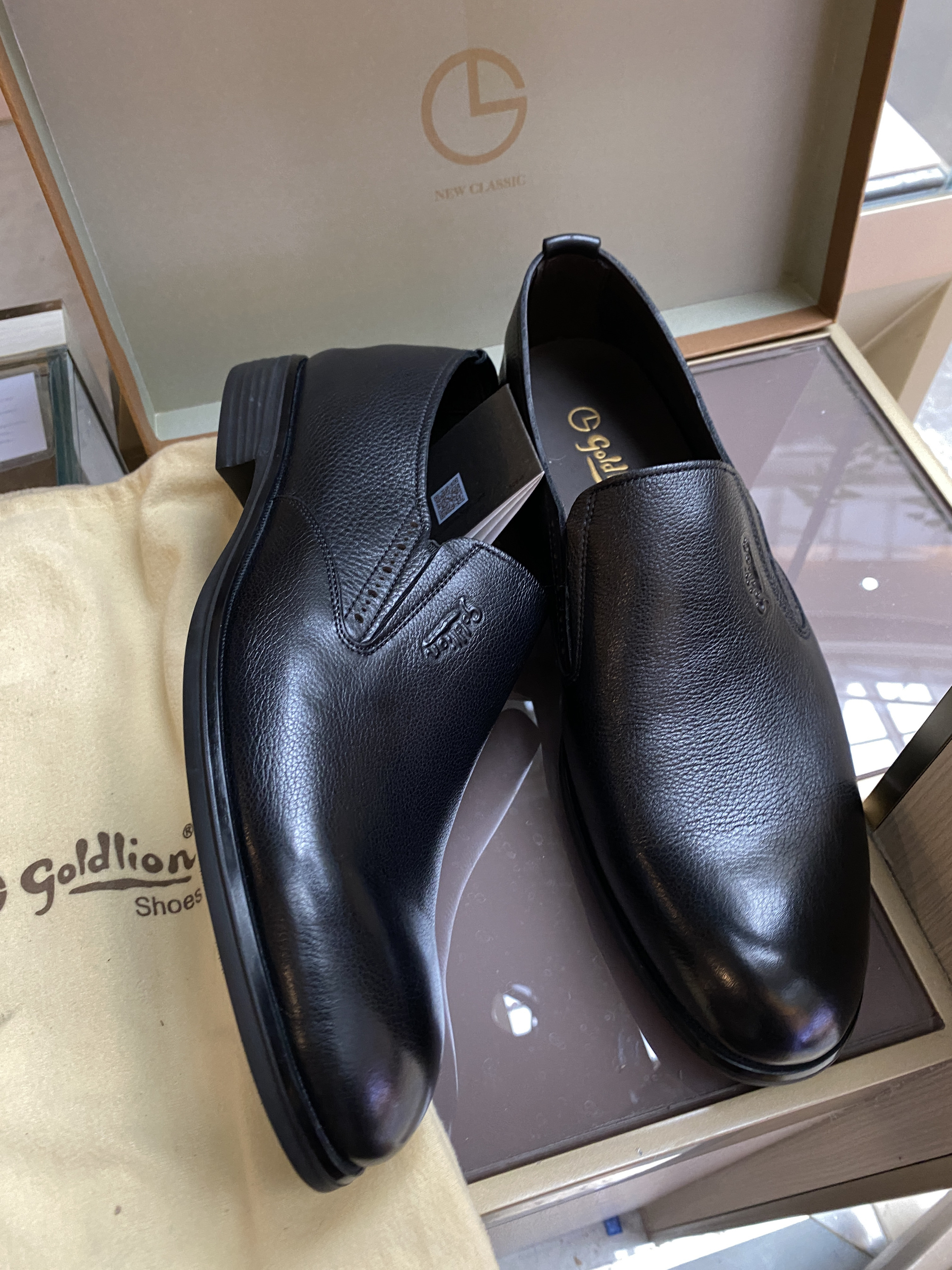 仅43金利来男鞋商场断码高档男鞋一脚蹬男鞋