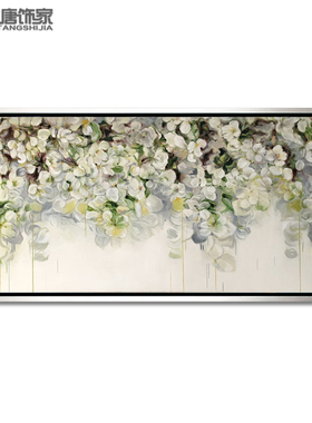 简约现代客厅装饰画现代简约卧室装饰画 简约清新创意花卉油画X02