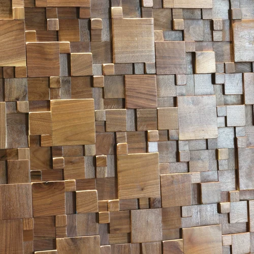 Бревно из черного ореха, трехмерная квадратная мозаика из цельного дерева, кровать и завтрак, гостиная, фон, стена, бар, потолок, ресторан, декоративная панель