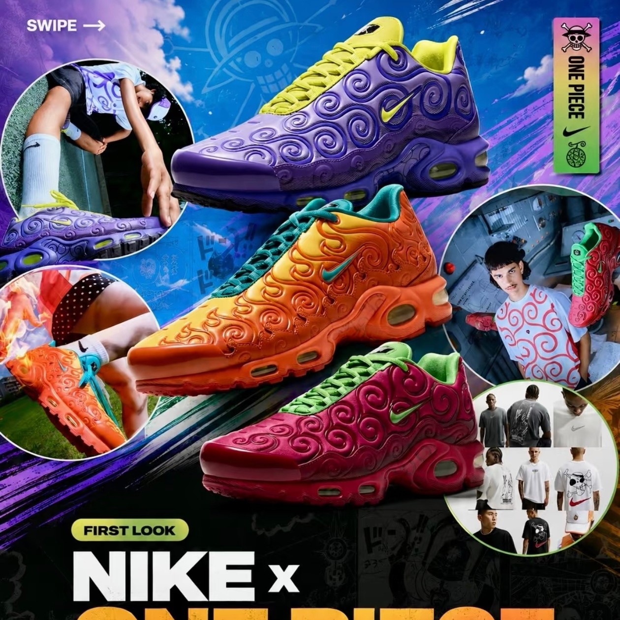 Nike ONE PIECE Air Max Plus 海贼王香蕉烧烧手术果实IR0968-500