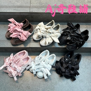 Caroline Hu x adidas originals SL 72 联名款蝴蝶结棕色 JH7341